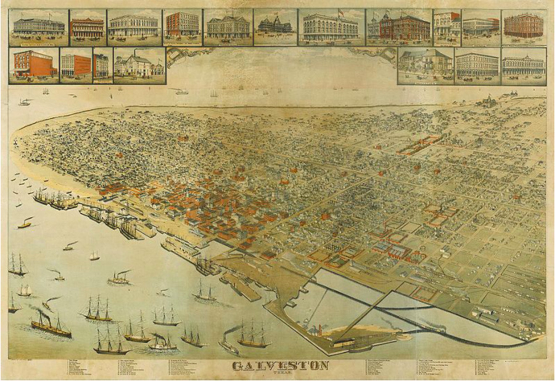 East End of Galveston Island, 1885